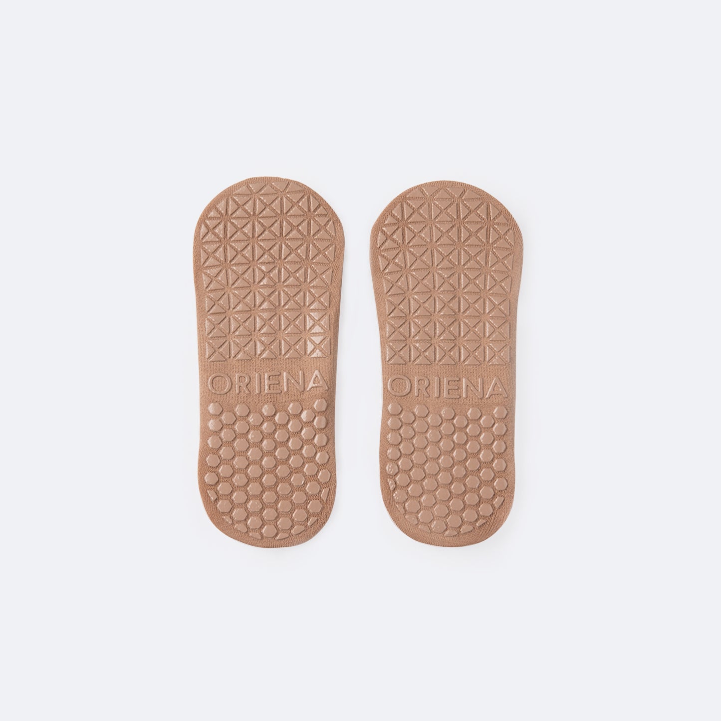 Double Band Socks | ProGrip™ - Mocha