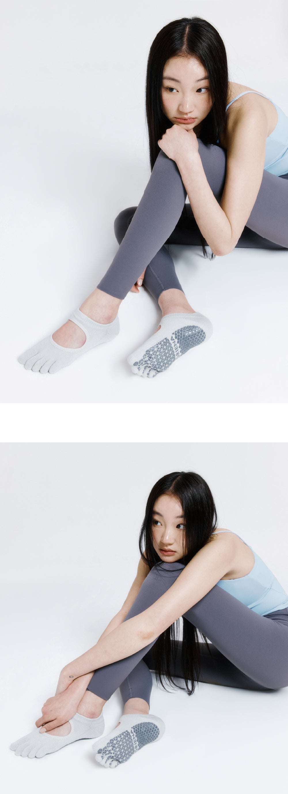 Full Toe Socks | ProGrip™ - Light Grey