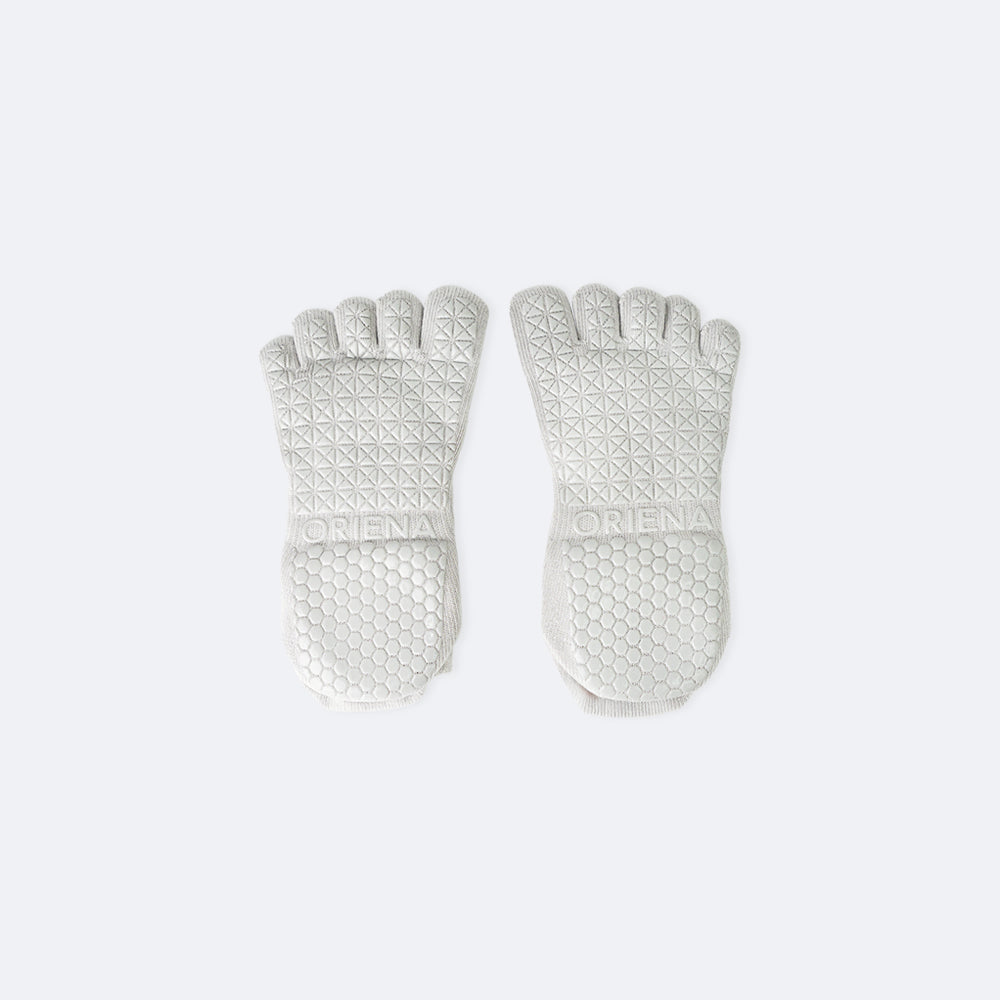 Full Toe Socks | ProGrip™ - Light Grey